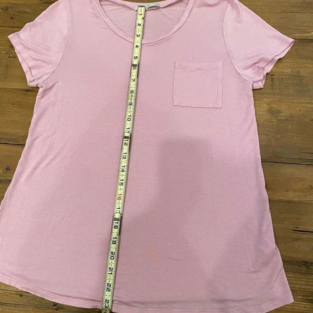 Active Basic Loose Fit Tee Pink Short Sleeve Size Medium - Picture 4 of 9